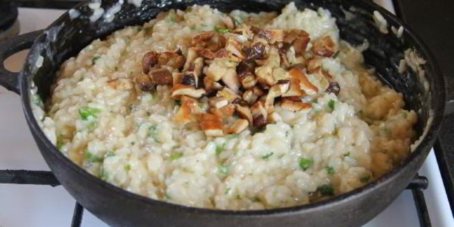 Рецепт ризотто с белыми грибами и петрушкой