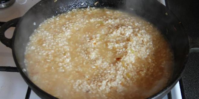 Рецепт ризотто с белыми грибами и петрушкой