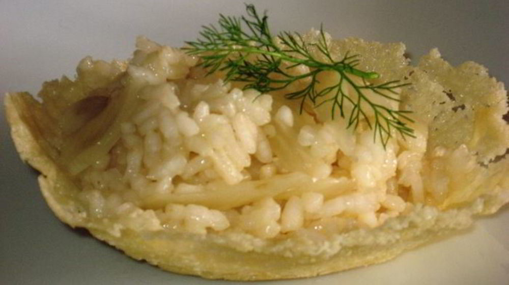 Как приготовить ризотто с фенхелем в сырных корзиночках