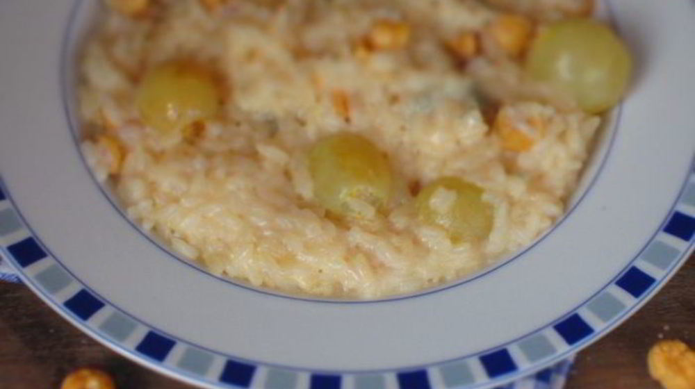 Как приготовить ризотто с горгонзолой и виноградом