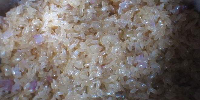 Рецепт ризотто с горгонзолой и виноградом