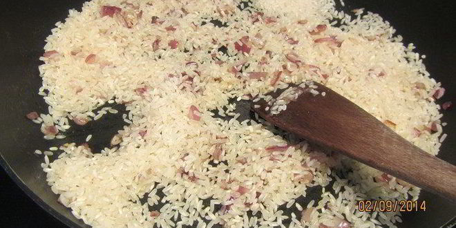 Рецепт ризотто с креветками и ароматными травами