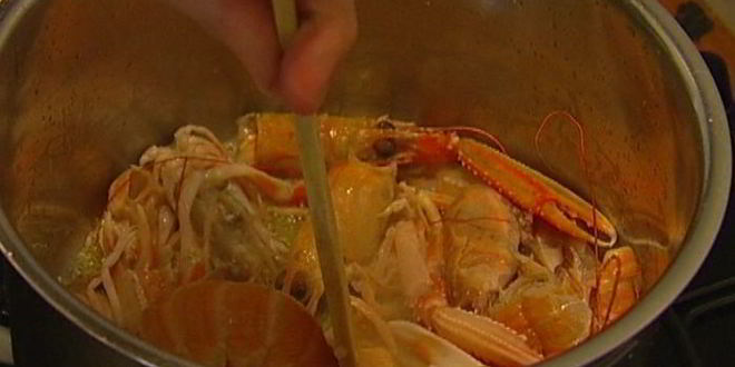 Рецепт ризотто с лангустинами