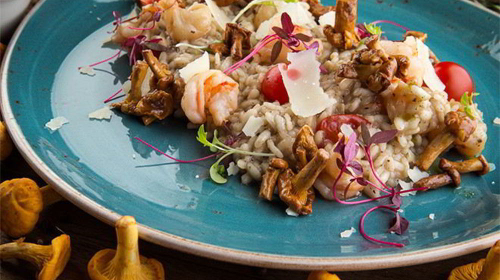 Как приготовить ризотто с лисичками и креветками в трюфельном соусе