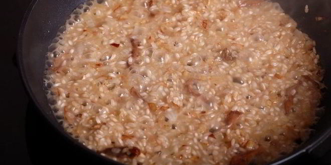 Рецепт ризотто с лисичками