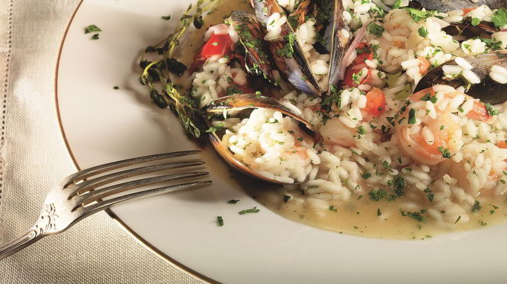 Как приготовить ризотто с мидиями и креветками