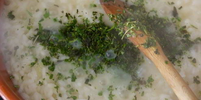 Рецепт ризотто с пряными травами