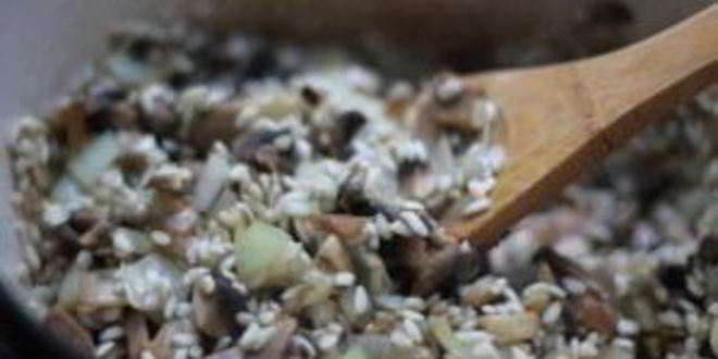 Рецепт ризотто с шампиньонами и луком