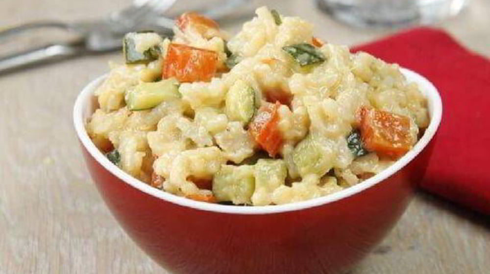 Как приготовить ризотто с цукини и красным перцем