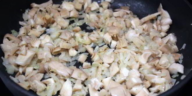 Рецепт зеленого ризотто с грибами