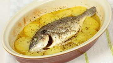 Рецепт Дорады с картофелем