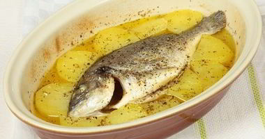 Рецепт Дорады с картофелем