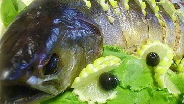 Рецепт Фаршированной кеты в духовке с гарниром