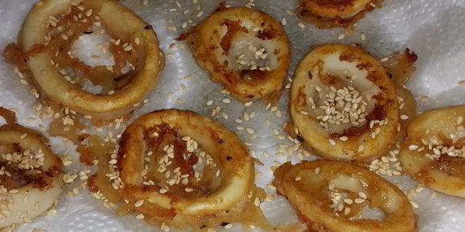 Рецепт кальмаров в кляре с постно-чесночным соусом