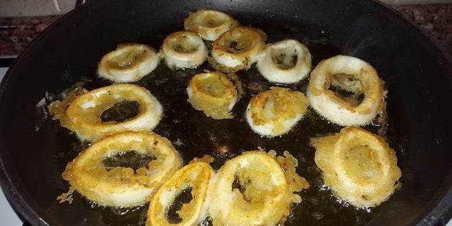 Рецепт кальмаров в кляре с постно-чесночным соусом