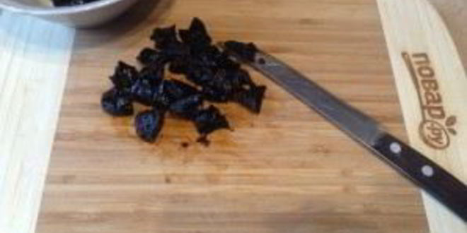 Рецепт креветок с рисом, яблоком и черносливом