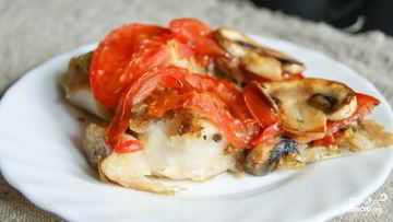 Рецепт Минтая в духовке с грибами