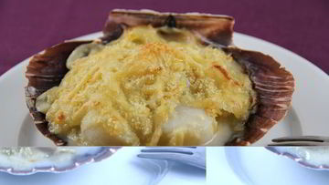 Рецепт Морских гребешков, запеченных под соусом бешамель и румяной корочкой