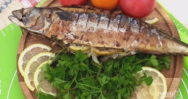 Рецепт Нежной и сочная скумбрия на мангале