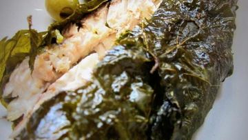 Рецепт Рыбы запеченной в виноградных листьях