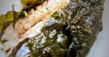 Рецепт Рыбы запеченной в виноградных листьях