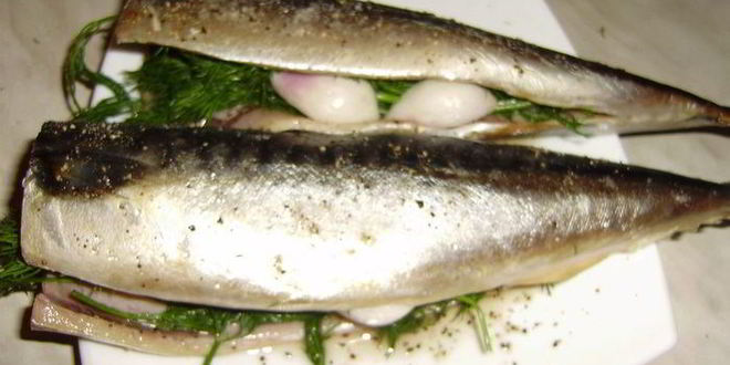 Рецепт запеченной скумбрии с укропом