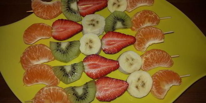 Рецепт фруктовых шашлычков