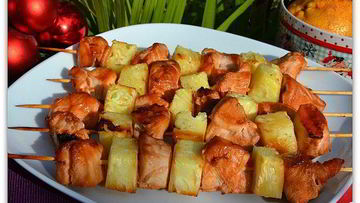 Рецепт Куриного шашлыка с ананасом