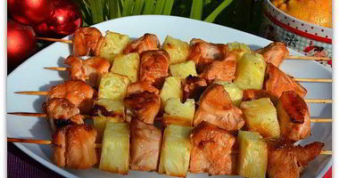 Рецепт Куриного шашлыка с ананасом