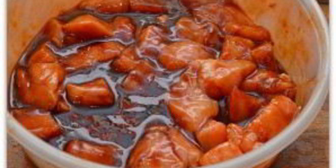 Рецепт куриного шашлыка с ананасом