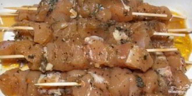 Рецепт маринада для шашлыка из куриных грудок