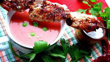 Рецепт Шашлычков из крылышек и томатный соус