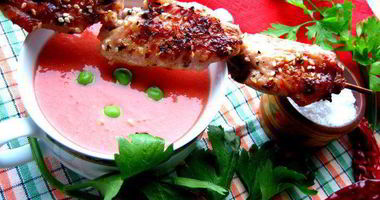 Рецепт Шашлычков из крылышек и томатный соус