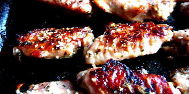 Рецепт шашлычков из крылышек и томатный соус