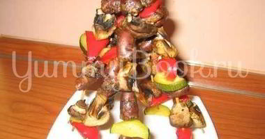 Рецепт Шашлычков из куриных сердечек