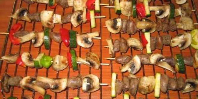 Рецепт шашлычков из куриных сердечек