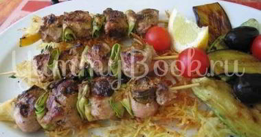 Рецепт Шашлычков из свинины фаршированные