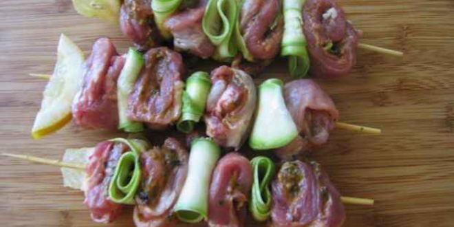 Рецепт шашлычков из свинины фаршированные