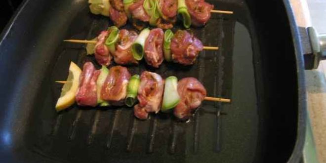 Рецепт шашлычков из свинины фаршированные