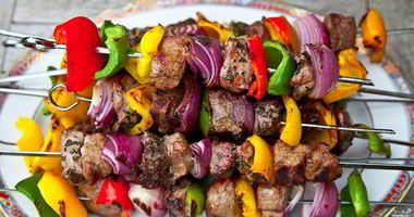 Рецепт Шашлыка из баранины с овощами