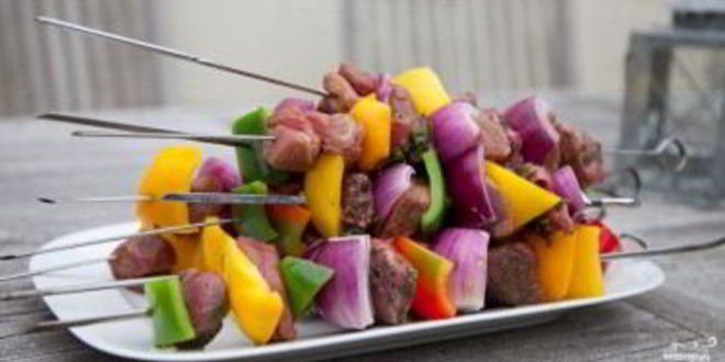 Рецепт шашлыка из баранины с овощами