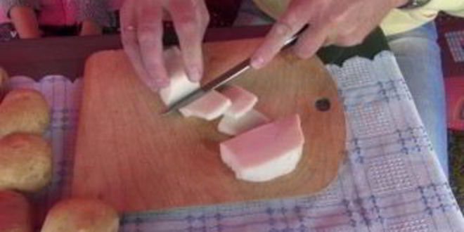 Рецепт шашлыка из картофеля с салом