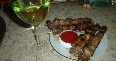 Рецепт Шашлыка в белом вине на сковороде