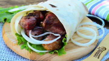 Рецепт Свиного шашлыка в лаваше