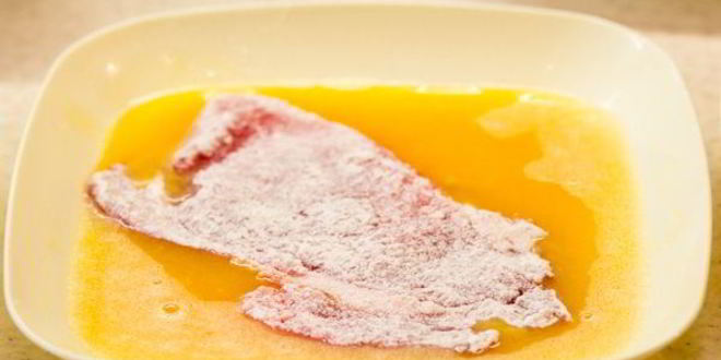 Рецепт быстрого шницеля в тройной панировке