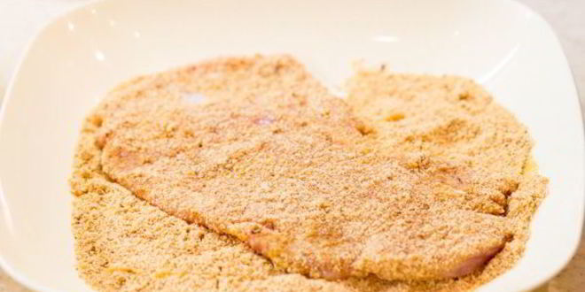 Рецепт быстрого шницеля в тройной панировке