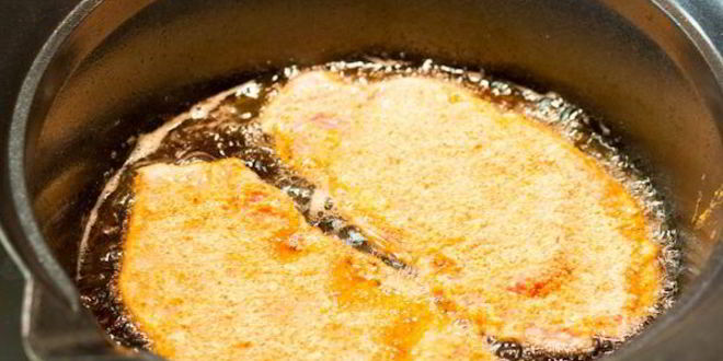 Рецепт быстрого шницеля в тройной панировке