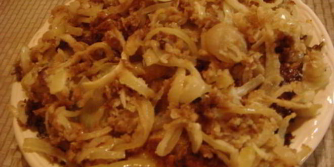 Рецепт капустных шницелей с луковой заправкой