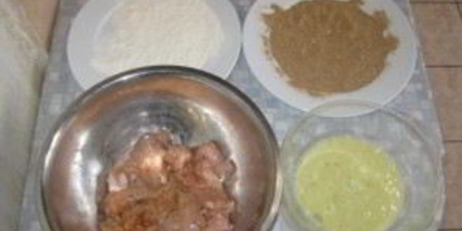 Рецепт куриного шницеля в панировке