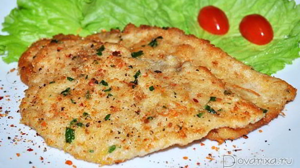 Как приготовить шницель из курицы по-милански